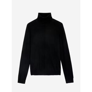 Zadig & Voltaire Unisex Bobby 100% Merino Wool Turtleneck Sweater Noir Size S
